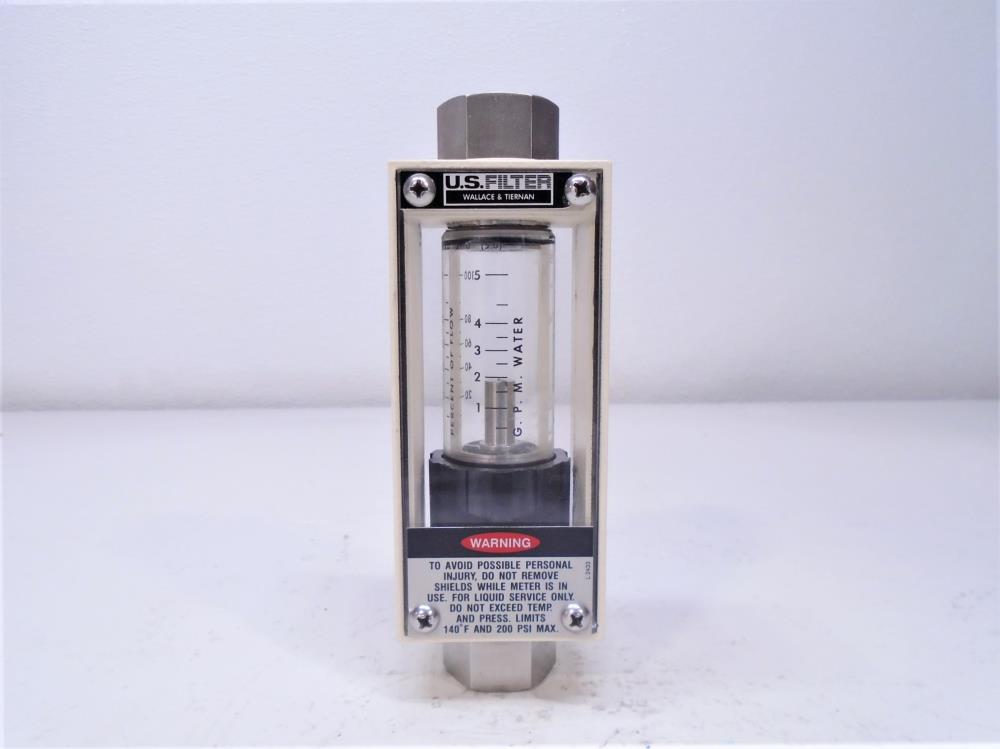 US Filter Wallace Tiernan 0-5 GPM H2O Series 55-100 Flowmeter 5510A02138XXLX